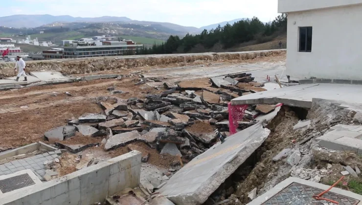 Yalova Eğitim ve Araştırma Hastanesi Yolunda Yol Kayması