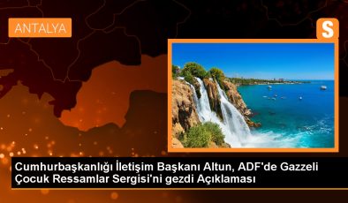 Cumhurbaşkanlığı İletişim Başkanı Fahrettin Altun, Antalya Diplomasi Forumu’nda Gazzeli Çocuk Ressamlar Sergisi’ni gezdi