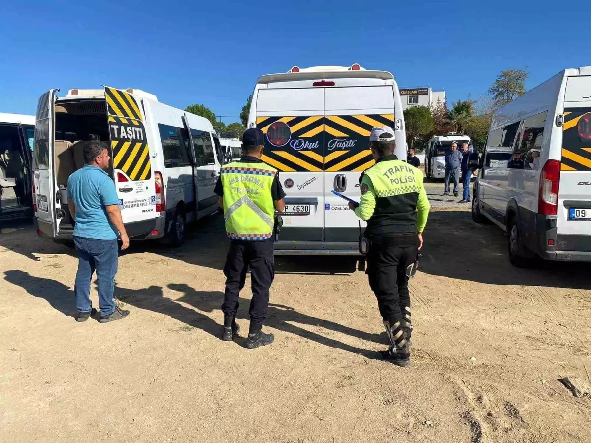 Çine’de Okul Servis Araçları Denetlendi