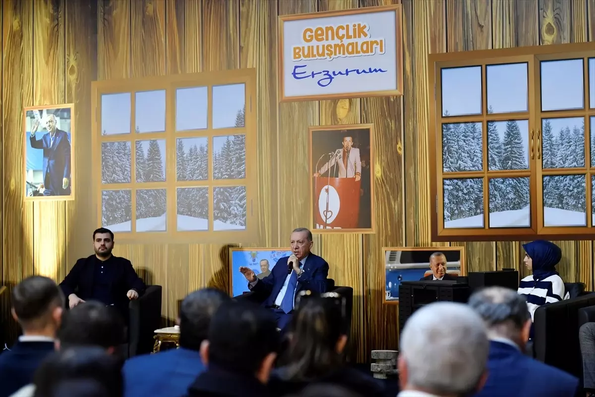 Cumhurbaşkanı Erdoğan Erzurum’da gençlerle buluştu: (2)